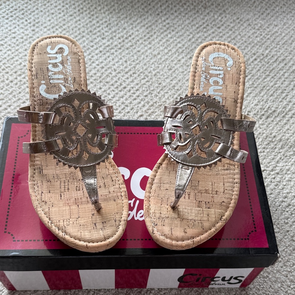 SAM EDELMAN CORK WEDGES.